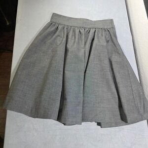 HM Gray Pleated‎ A-Line Skirt High Waisted Mini Skater Workwear Size 6 US